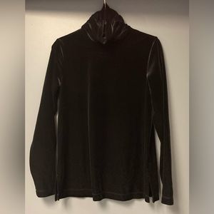 💛TODAY***$14***Susan Graver Style black velveteen long sleev…
